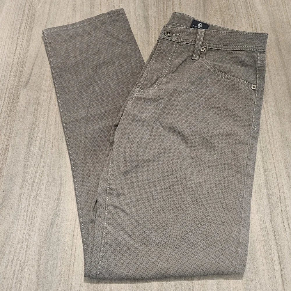 Adriano Goldschmied 32x34(32) The Everett‎ Slim Straight Gray Geometric Pants